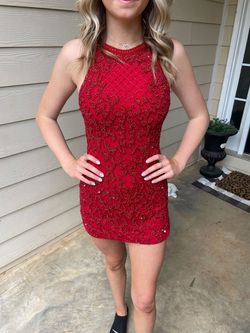 Sherri Hill Red Size 00 50 Off Straight Dress on Queenly