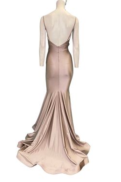 Style 347 Jessica Angel Pink Size 0 Prom Military Floor Length Mermaid Dress on Queenly