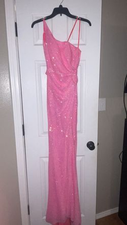 La Femme Pink Size 0 Floor Length Pageant Prom Side slit Dress on Queenly