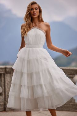 Style Barbara Alamour The Label White Size 0 Bridal Shower Engagement Cocktail Dress on Queenly