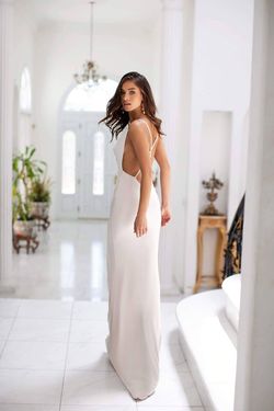 Style Alyssa Alamour The Label White Size 16 Plus Size Tall Height Floor Length Side slit Dress on Queenly