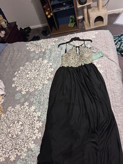My Michelle Black Size 12 Medium Height Sorority Formal Short Height A-line Dress on Queenly