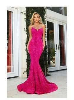 Portia and Scarlett Pink Size 4 Floor Length 50 Off Straight Dress on Queenly