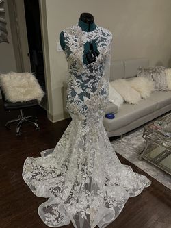 Silver Train Dress on Queenly