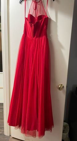 DJ-Jaz Red Size 4 A-line Ball gown on Queenly