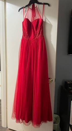 DJ-Jaz Red Size 4 A-line Ball gown on Queenly