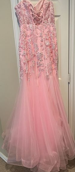 Camille La Vie Light Pink Size 6 Strapless Train Dress on Queenly
