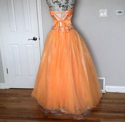 Fire & Ice Orange Size 8 Jewelled Fire And Ice Strapless Bridgerton Ball gown on Queenly