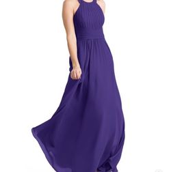 Azazie Purple Size 4 70 Off Backless Military A-line Dress on Queenly