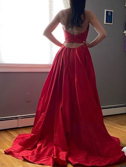 Jovani Red Size 00 Free Shipping Black Tie Overskirt Ball gown on Queenly
