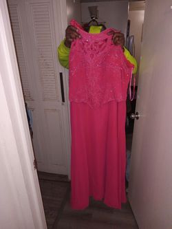 Esha Pink Size 22 Plus Size A-line Ball gown on Queenly