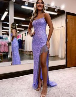 Purple Size 2 Side slit Dress on Queenly