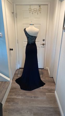 Blush Prom By Alexia Black Size 0 Asymmetrical Side Slit Prom Mermaid Dress on Queenly