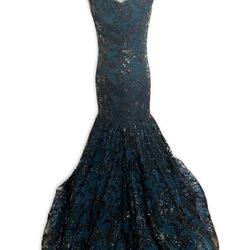 Tiffany Designs Multicolor Size 6 Black Tie Jewelled Strapless Ball gown on Queenly