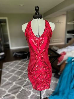 B. Darlin Red Size 2 Nightclub Homecoming Cocktail Dress on Queenly