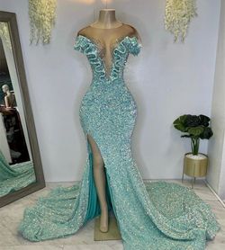 Blue Size 22 Mermaid Dress on Queenly