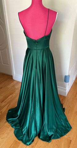 Cinderella Divine Green Size 8 Military Floor Length A-line Dress on Queenly