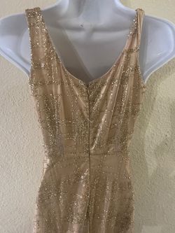 Gold Size 0 Straight Dress on Queenly