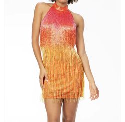 Ashley Lauren Multicolor Size 2 Midi Euphoria Homecoming Cocktail Dress on Queenly