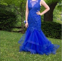 Aspeed Blue Size 6 Prom Floor Length Pageant Mermaid Dress on Queenly