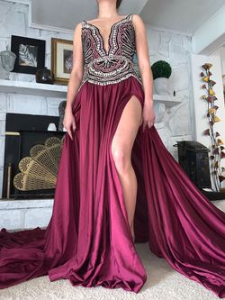 Mac Duggal Red Size 2 50 Off Pageant Side slit Dress on Queenly