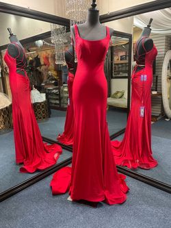 Style Cd2219 Cinderella Divine Red Size 8 Cd2219 Free Shipping Floor Length Mermaid Dress on Queenly