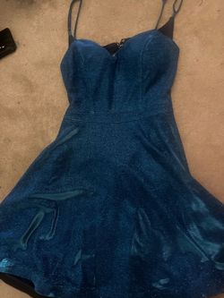 City Triangles Blue Size 8 Floor Length A-line Dress on Queenly