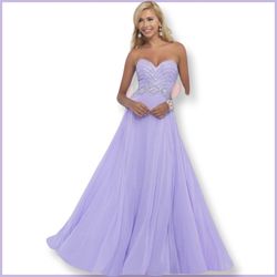 Blush Prom Purple Size 6 Pageant Sweetheart Prom Ball gown on Queenly