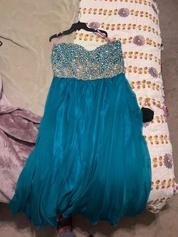 Blush Prom Blue Size 18 Floor Length 50 Off Straight Dress on Queenly