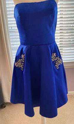 Sherri Hill Blue Size 8 Pageant Cocktail Dress on Queenly