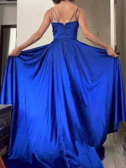 Sherri Hill Blue Size 0 Floor Length Pageant Military Prom A-line Dress on Queenly