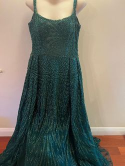 Modessa Couture Green Size 16 50 Off Floor Length Free Shipping Plus Size Train Dress on Queenly