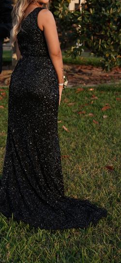 Ashley Lauren Black Size 0 Floor Length 50 Off Side slit Dress on Queenly