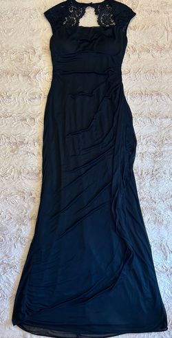 Xscape Black Size 4 Military Floor Length A-line Dress on Queenly