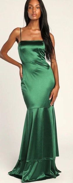 Lulus Green Size 4 Floor Length Free Shipping A-line Dress on Queenly
