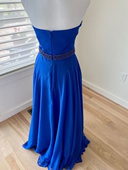 Sherri Hill Blue Size 2 Tall Height Jewelled A-line Dress on Queenly