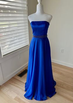 Sherri Hill Blue Size 2 Prom Pageant A-line Dress on Queenly
