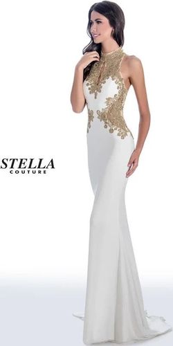 Stella Couture White Size 2 70 Off Military Floor Length Engagement Straight Dress on Queenly