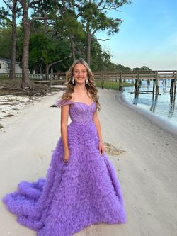 Sherri Hill Purple Size 00 Prom Floor Length Pageant Train Dress on Queenly