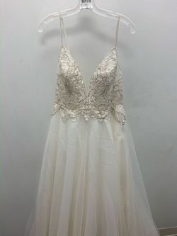 White Size 6 Train Dress on Queenly