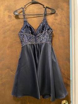 Dancing Queen Blue Size 4 70 Off Navy Plunge A-line Dress on Queenly