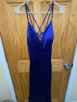 Windsor Blue Size 16 Spaghetti Strap Plus Size Straight Dress on Queenly