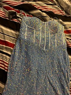 Blue Size 20 Train Dress on Queenly