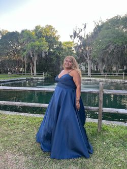Blue Size 24 Ball gown on Queenly