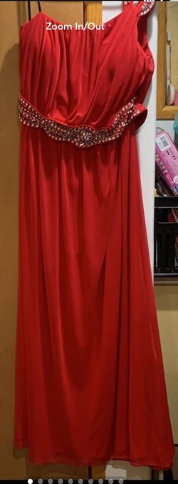 City Triangles Red Size 16 Plus Size Floor Length 50 Off Wedding Guest Prom A-line Dress on Queenly