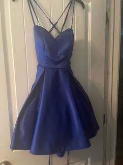 Blue Size 00 A-line Dress on Queenly