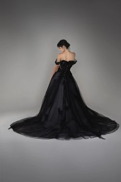 Style CW2502 Cocomelody Black Size 10 Cw2502 Floor Length Tulle A-line Dress on Queenly