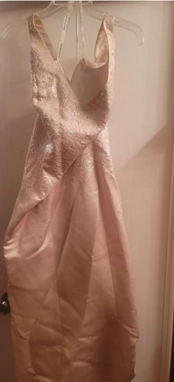David's Bridal Nude Size 14 70 Off Prom Pageant Train Dress on Queenly