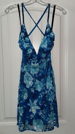 Primavera Blue Size 4 Party Homecoming Cocktail Dress on Queenly