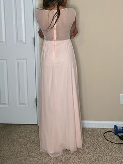 B. Darlin Pink Size 10 Floor Length Straight Dress on Queenly